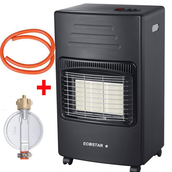 Soba gaz GPL EcoStar 198D, 3 trepte de putere, sistem siguranta lipsa gaz, furtun si ceas